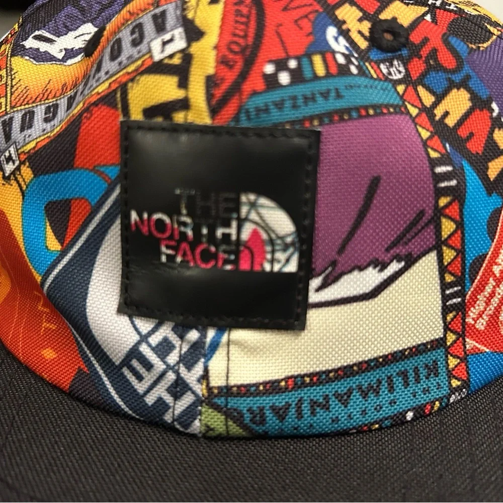The North Face Youth Snapback Hat Colorful Graphic Patchwork Kids Adjustable Hat